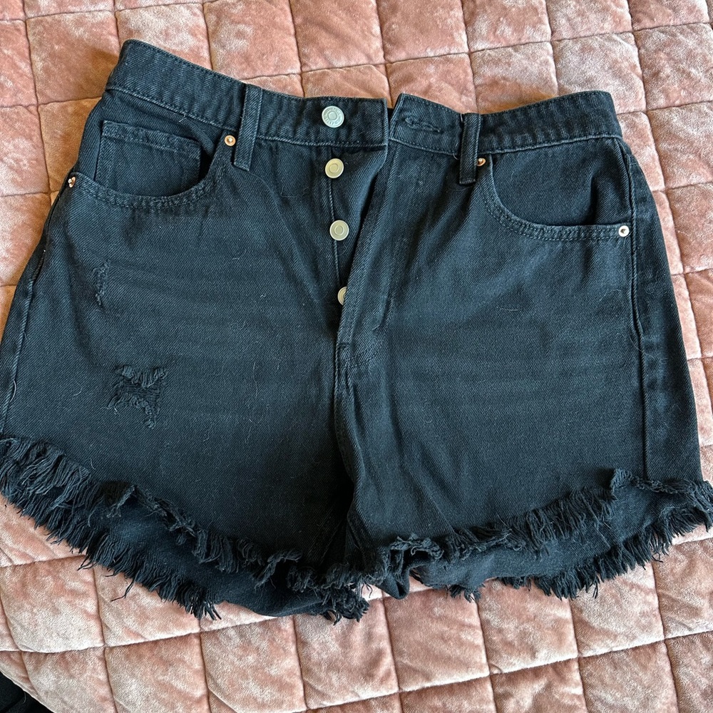 Wild Fable | Black Jean Highwaisted Shorts